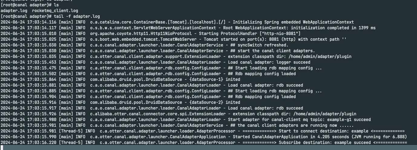Adapter logs Adapter logs
