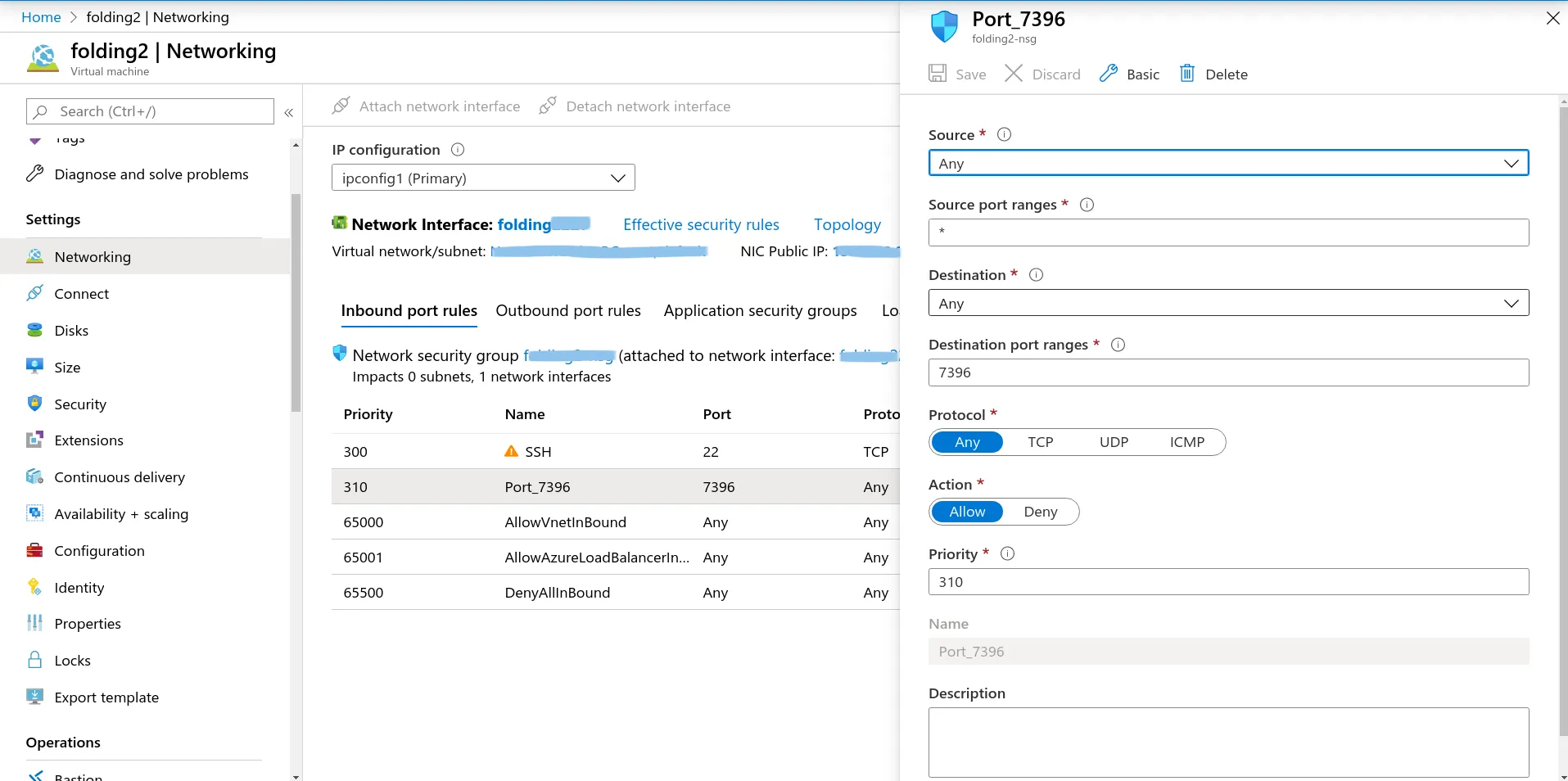 Allow ingoing request for 7396 port from your server Allow ingoing request for 7396 port from your server